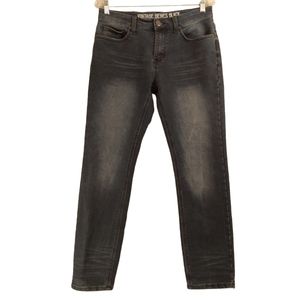 Vintage genes black jeans mens 30x30 Slim Fit Dark was wash blue denim Stretch